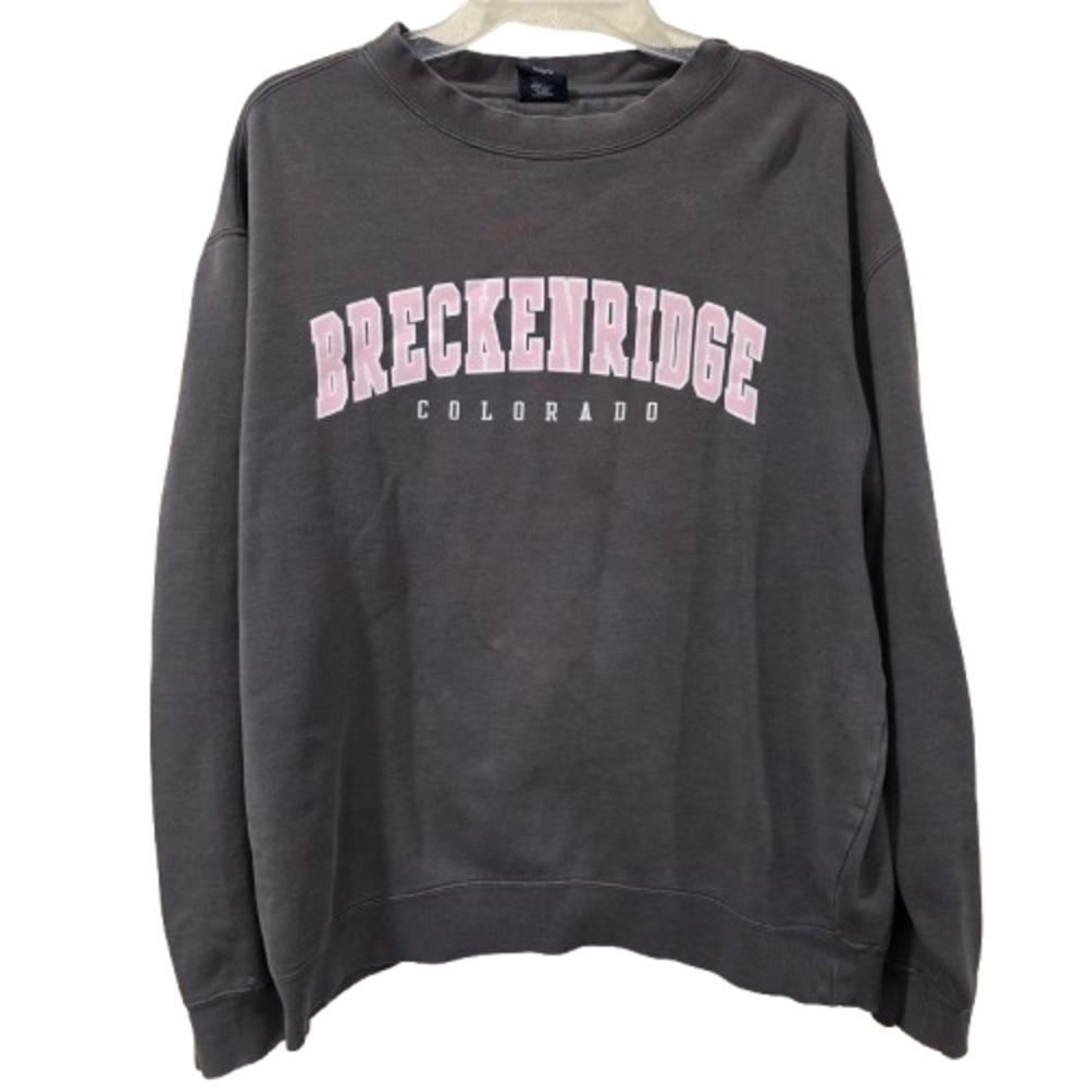 Breckenridge Charcoal Crewneck Swearshirt Unisex Size XL Suggest Womens